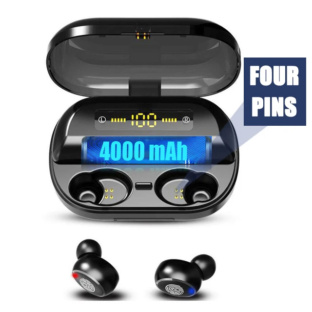 Model 2 TRER TWS беспроводные Bluetooth наушники 4000 мАч светодиодный дисплей Bluetooth V5.0 наушники 9D стерео водонепроницаемые наушники с микрофоном - Цвет: Model 2