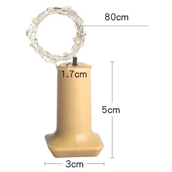 

LED Colored Starry Cork Lights Solar Powered Mini Copper String Lights Cn(origin) Irregular IPX4