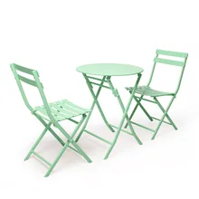 

Outdoor Simple Balcony Garden Tables And Chairs Three - Piece Outdoor Courtyard Leisure Small Coffee Table Chairs Set