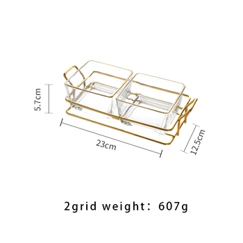 2 Bowl Glass and Metal Meze/ Nibbles Tray 9