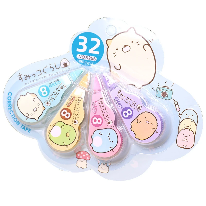 Correction Tape 4Pcs/Set Kawaii Sumikko Gurashi White Out Corrector Correction Tape Promotional Gift Stationery School Office Supply Gifts