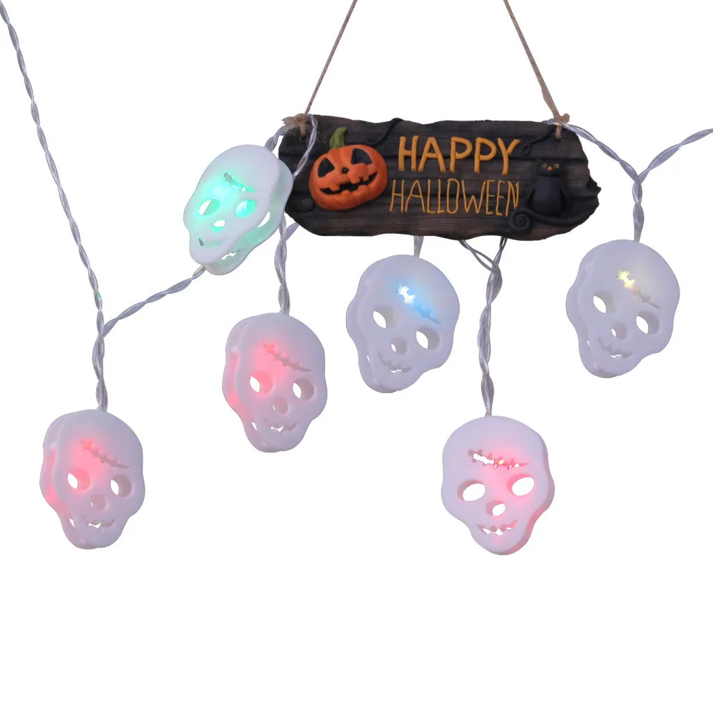 CARPRIE Halloween, череп осветительная полоса света украшение из нитей 10 светодиодный 2,5 м свет для отдыха и вечеринок на солнечных батареях Сад