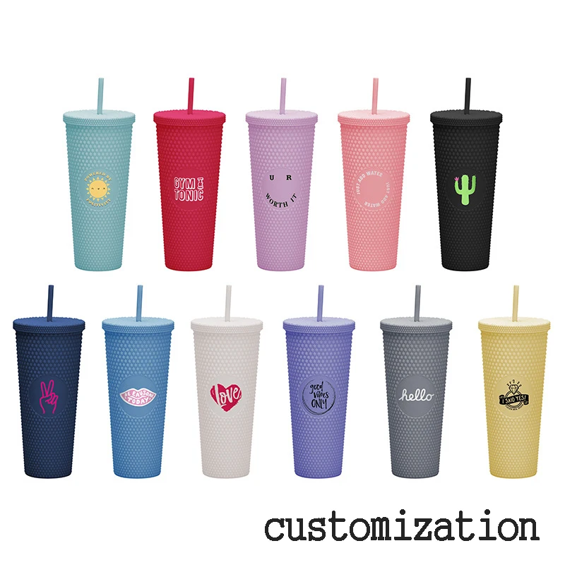 24oz Colored Acrylic Reusable Cups with Lids and Straws Double Wall Matte  Plastic Bulk Tumblers - China Water Bottle and Plastic Tumbler price