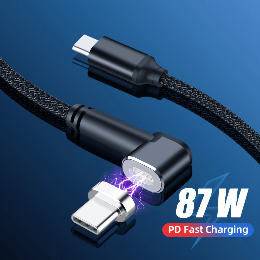

2M 87w Magnetic PD Type-C to USB Type C Super fast charging Cable 5A USB C Date Cable For Macbook Pro air Huawei Samsung S9 S10
