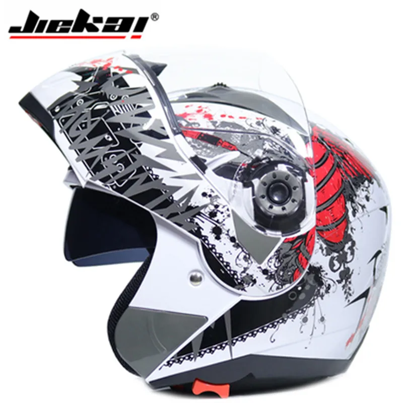 Capacete, Мото шлем JIEKAI 105 мотоциклетный шлем открытый шлем противотуманный двойной объектив полный шлем мотокросс - Цвет: Design 12