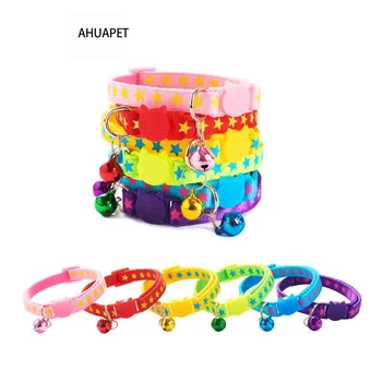 

Breakaway Quick Release Pet Cat Collar With Bell Collier Pour Chat Collier Chiot Collares Gatos Collar Para Gato Casual Nylon