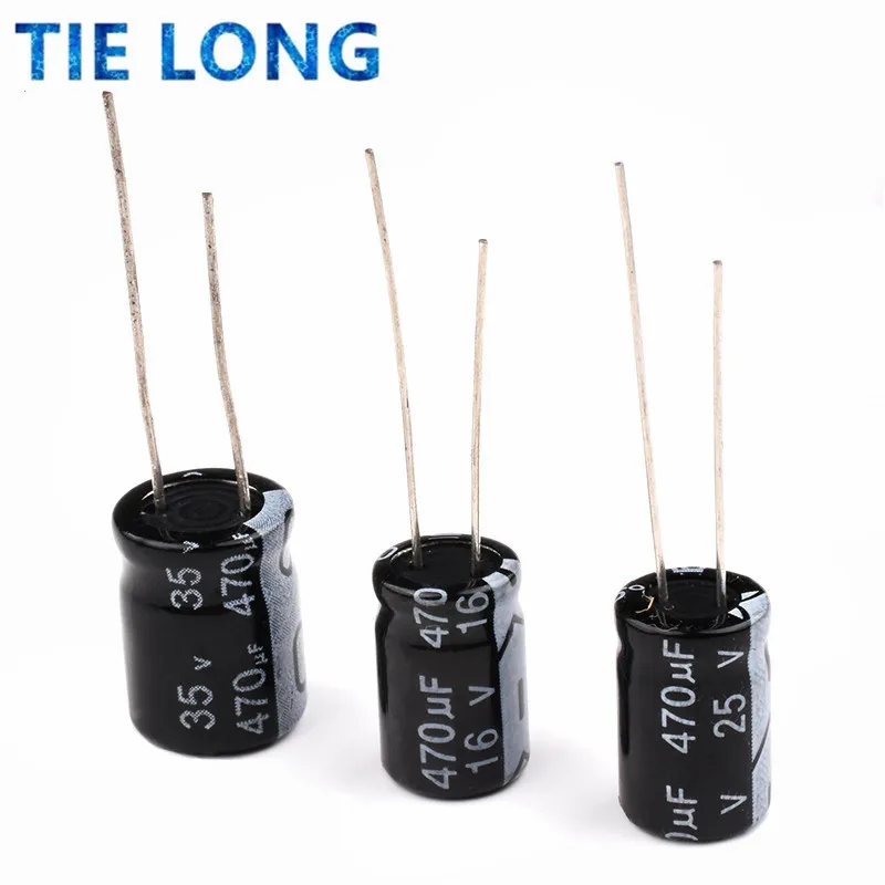 2-50pcs 10V 16V 25V 35V 50V 63V 100V Aluminum Electrolytic Capacitor 100UF 220UF 330UF 470UF 680UF 1000UF 2200UF 3300UF 4700UF