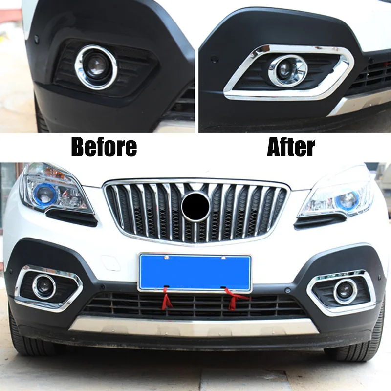 Для Buick Encore Opel/Vauxhall Mokka 2012 2013 хромированный передний противотуманный светильник, противотуманный светильник, декоративная накладка
