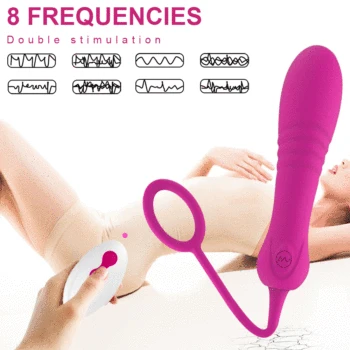 Thrusting Dildo Vibrator 8 Mode Clitoris Stimulator Automatic Telescopic Bullet Vibrators Sex Toys for Women Female Masturbation 2