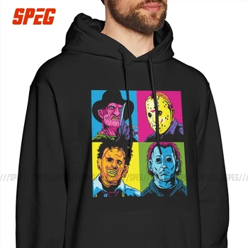 

Pop Horror Freddy Michael Myers Jason Friday The 13th Men Hooded Sweatshirt Funny Cotton Hoodies Designs Pullovers