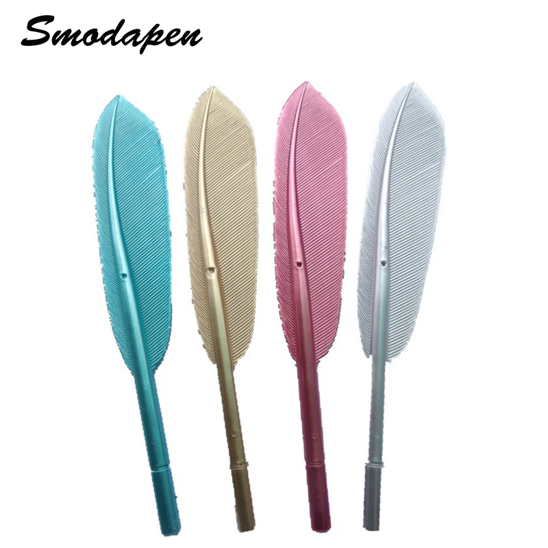 Smodapan гелевая ручка в форме пера, 4 шт., деловая, офисная, фирменная ручка, 0,5 мм, Студенческая игла, тип головки, ручка для воды, инструмент для рисования