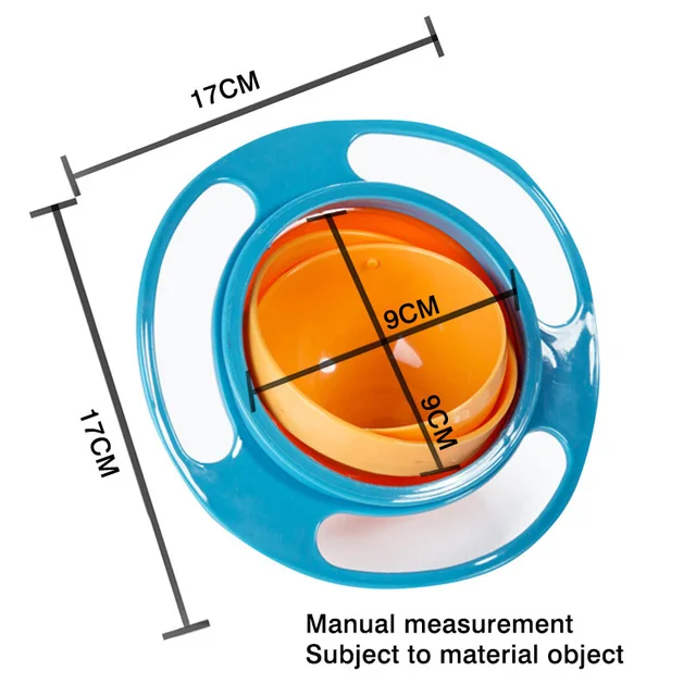 Kids Universal Gyro Bowl 360 Rotate Spill Proof Practical Design Children Rotary Balance Solid Feeding Dishes