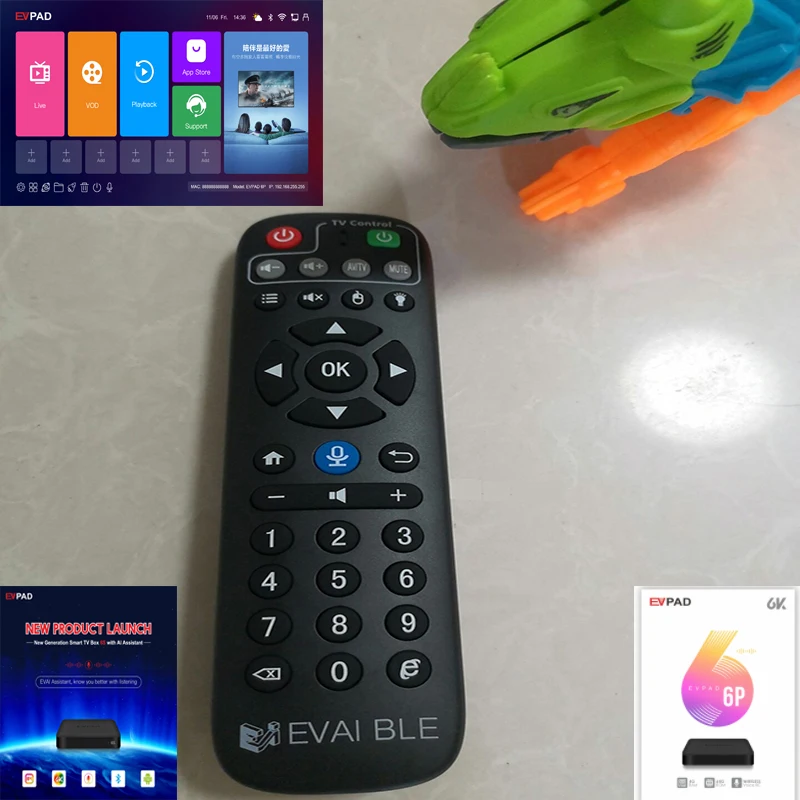 Evpad remote control bluetooth voice control remote for ev pad pro tv