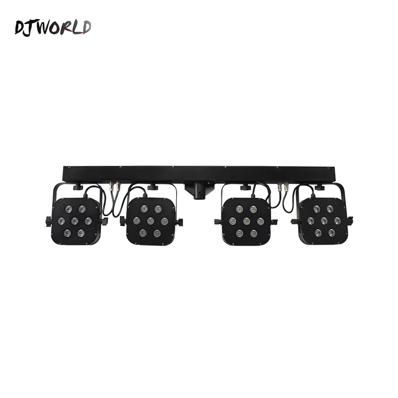 DJworld Led Par наборы 7x10 Вт RGBW 4в1 DJ диско с стенд для сцены светильник DMX контроллер пакет посылка Набор