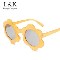 Ретро очки детские солнцезащитные очки Круглые Цветочные Gafas милые детские UV400 спортивные солнцезащитные очки для девочек и мальчиков Oculos