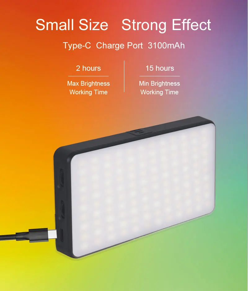 2500 a 9000k 8w 3100mah led painel