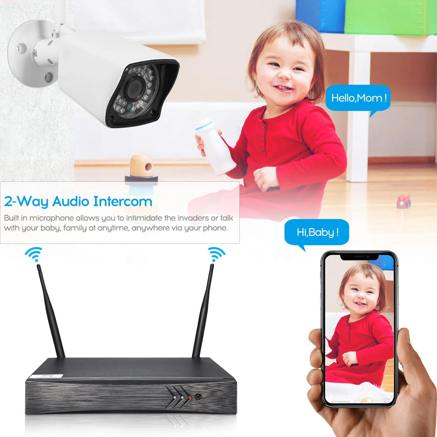 WiFi NVR 8CH видеонаблюдение+ 4 шт 1080P Bullet IP камеры видеонаблюдения безопасность день и ночь автоматический переключатель поддержка 4 ТБ жесткий диск