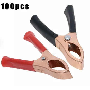 

100pcs 70mm 30A Car Alligator Clips Connector Battery Clamps Voltage Tester Set