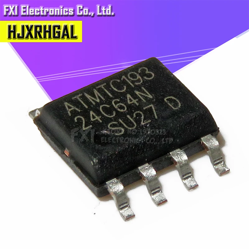 20 штук 24C64 AT24C64 24c64 SMD чип памяти лапками углублением SOP-8 оптовая продажа |