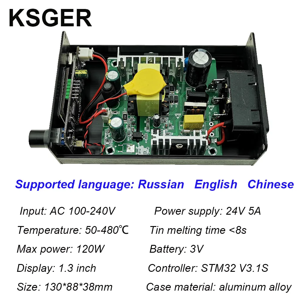 KSGER STM32 V3.1S T12 паяльная станция OLED Сделай Сам алюминиевый сплав FX9501 ручка
