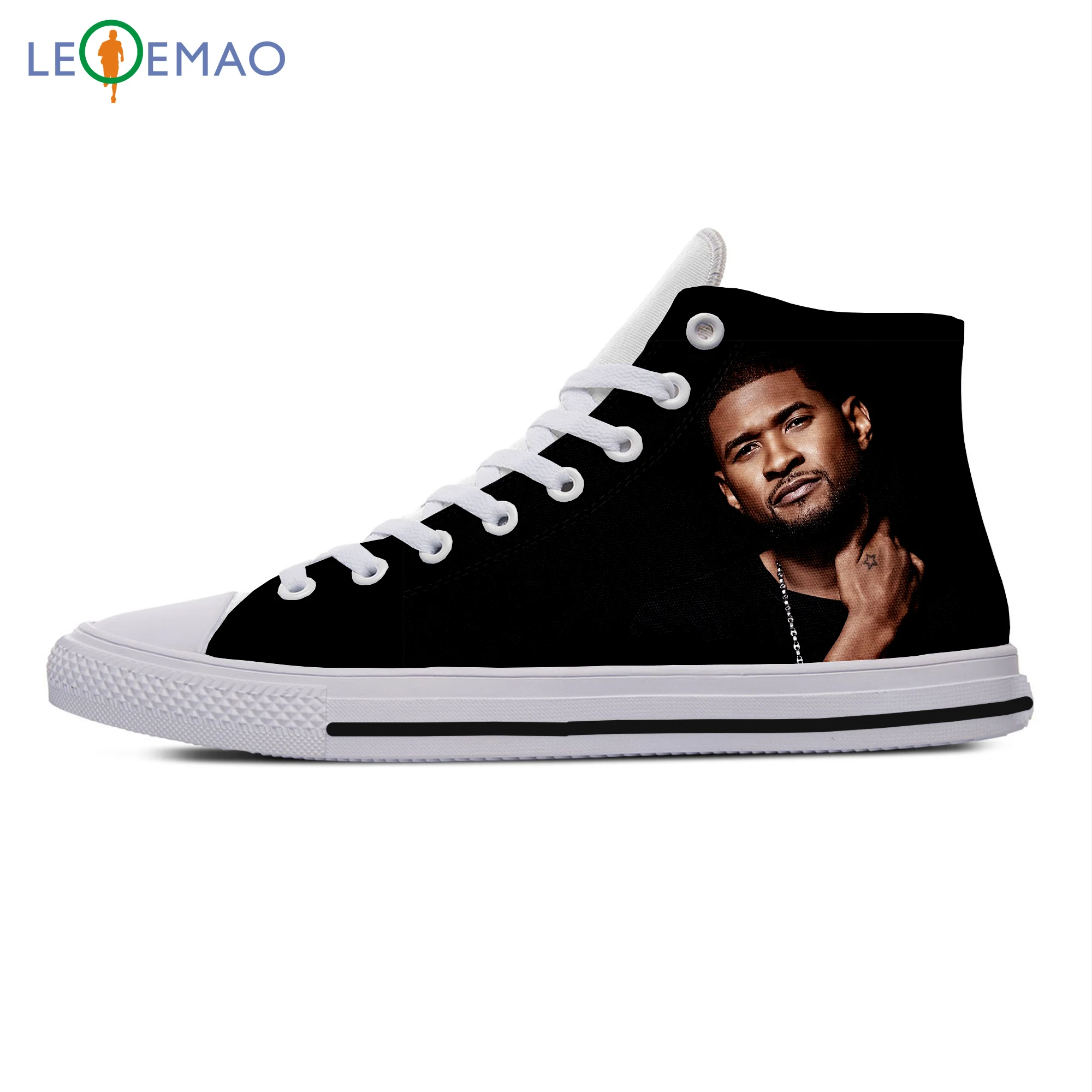

Custom Spring Autumn Canvas Sneakers Usher High Quality Handiness Flats Running Shoes Printing Comfortable Big White Zapatillas