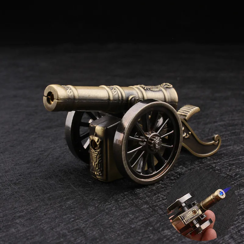Creative Retro Boutique Artillery Lighters Small Cannon Inflatable Windproof Decorative Crafts Cool Lighter Personality Gift | Дом и сад