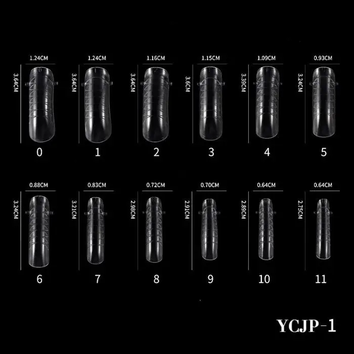 120Pcs No Paper Tray Quick transparent tips Finger extension mold Clear Color Card Display nail extension forms clear nail tips