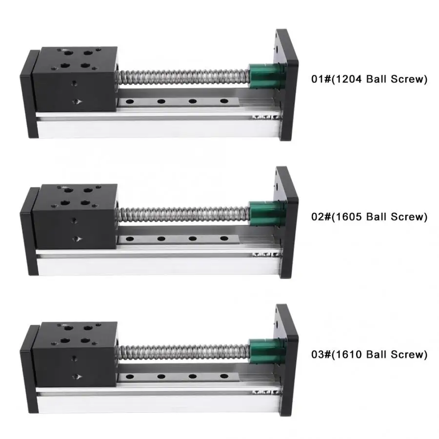 

1000mm Aluminum Alloy Linear Guide Rail Slide Ball Screw Motion Table Effective Stroke