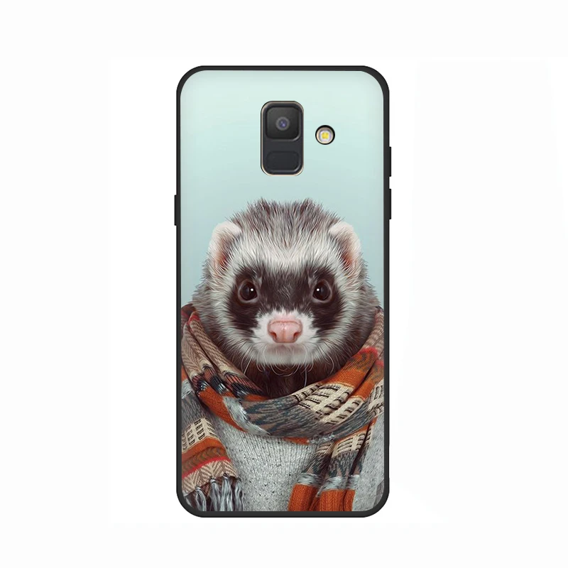 B4 Ferret Горностай мягкий чехол для мобильного телефона чехол для samsung Galaxy A6 7 8 9 A10 30 40 50 70 J6 - Цвет: B4