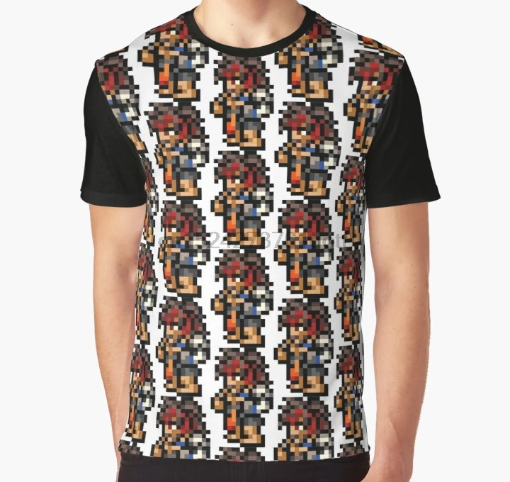 All Over Print 3D Tshirt Men Funny T Shirt -FINAL FANTASY- Jecht Pixel Full Big print Graphic T-Shirt |