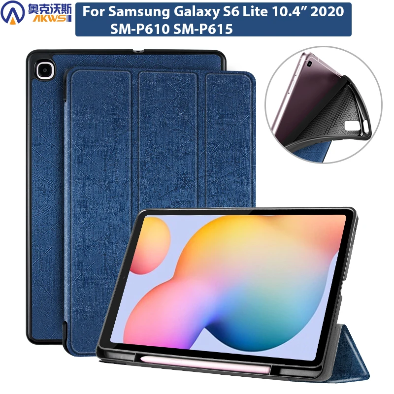 en cuir PU avec clavier amovible sans fil pour Samsung Galaxy Tab S6 Lite 10,4 pouces 2020 version SM-P610/P615, version 2020 Real Eagle Étui pour Samsung Galaxy Tab S6 Lite 10,4 
