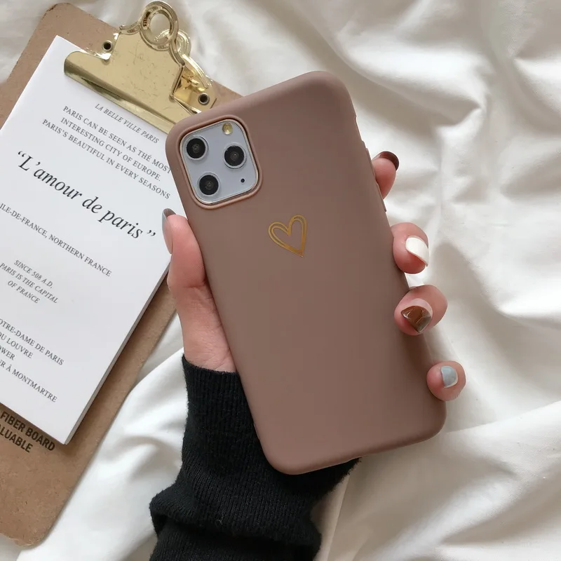 Покрытие Любовь Сердце Мягкий чехол для телефона для iphone 11 Pro 6 6S 7 8 Plus XS Max XR X пара чехол Золотая Блокировка Печатный задний Чехол для телефона