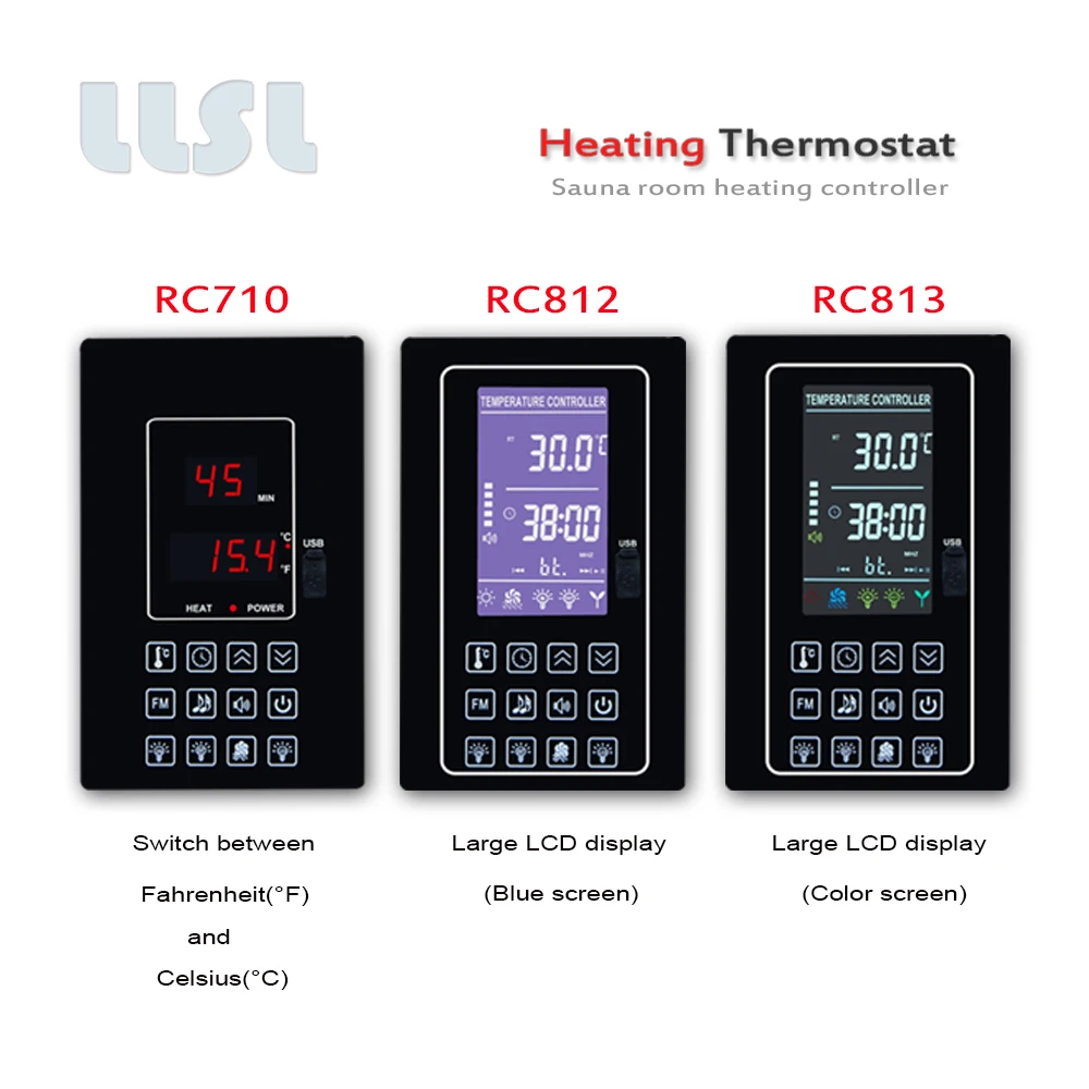 Sauna room temperature control regulator 110V 220V 30A Sauna thermostat for controlling temperature light etc smart thermostat temperature controller