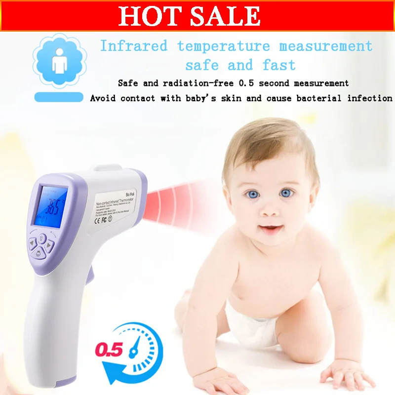 

Hot Sale Digital Body Infrared Thermometer Muti-fuction Baby/Adult Home Digital Termomete Infrared Gun Non-contact Measuring