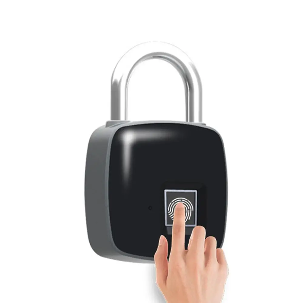 

P3 Home Security keyless USB Rechargeable Door Lock Fingerprint Smart Padlock Quick Unlock