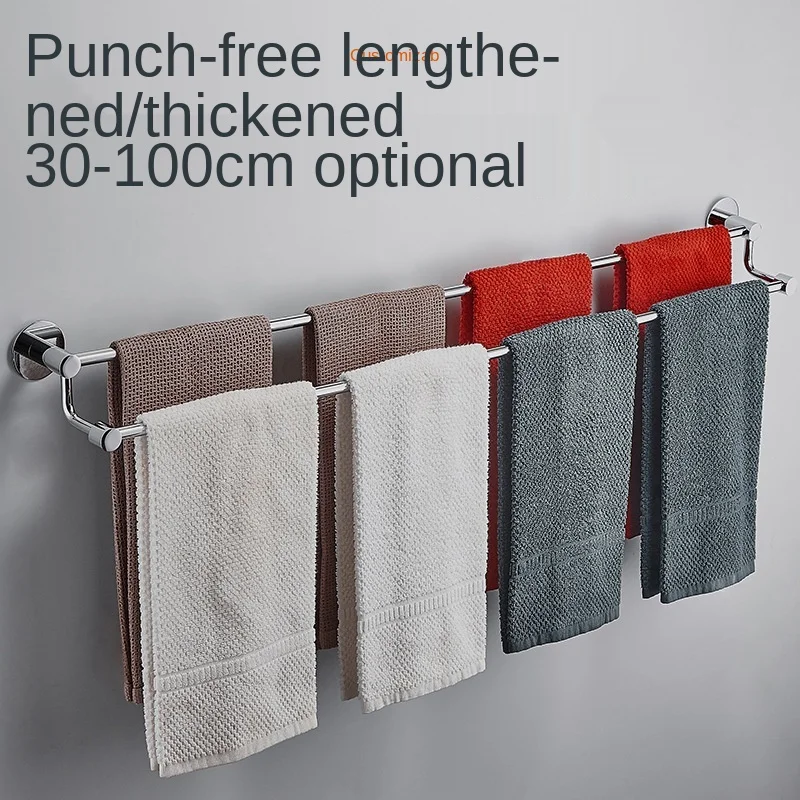 Wall Mounted Chrome Plated 60cm Single Towel Bars Bathroom Towel Hanger Bathroom Accessories Rack
