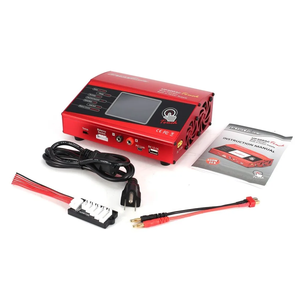 UP300AC Высокая мощность Touch 300 Вт 1-6S LiIo/LiPo/LiFe/LiHV/NiCd/NiMH Зарядное устройство для баланса аккумулятора Dis зарядное устройство для радиоуправляемого дрона ht