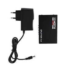 ICOCO портативный размер 1080P видео HDMI коммутатор 1 в 4 Переходник HDMI разветвитель Стандартный HDMI порты сплиттер черный