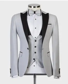 Groom Tuxedos suit Prom (Jacket+Pants+Vest)