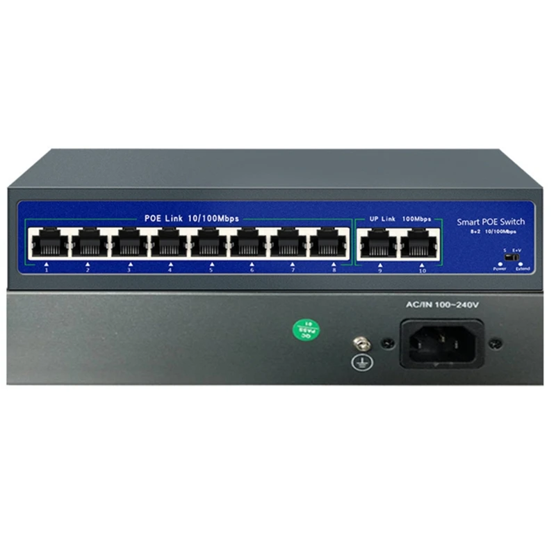 48V Network Poe Switch 10-Port Standard 8-Port Power Supply 2 Port Camera Dedicated EU Plug | Компьютеры и офис