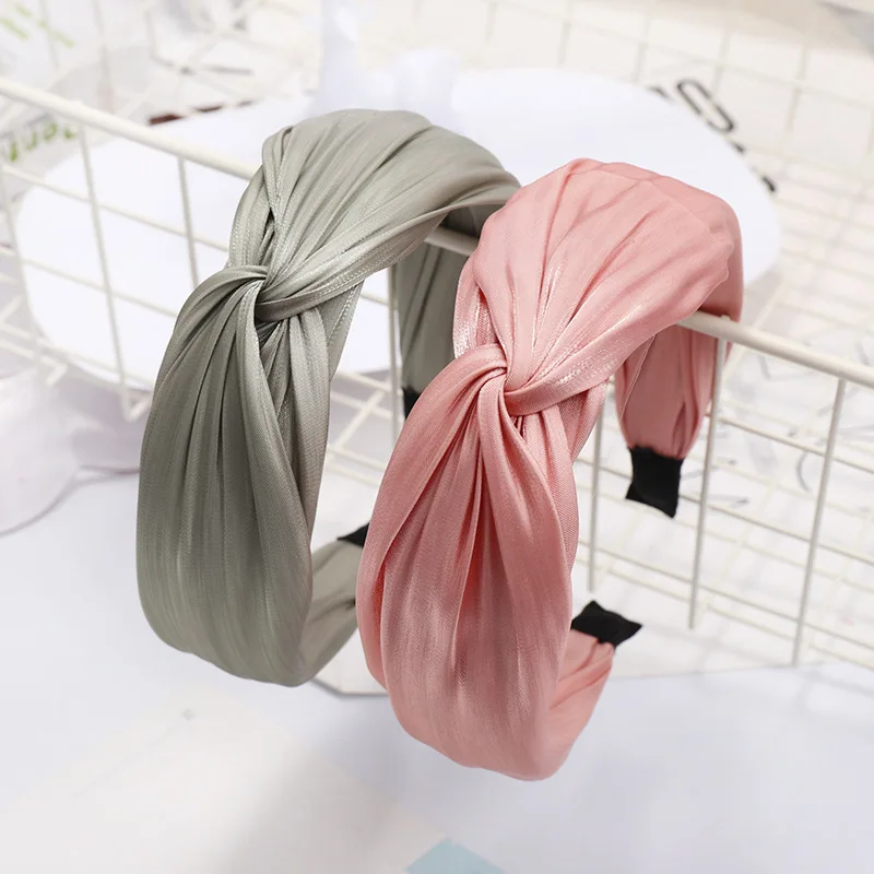 

New Women Fashion Vintage Summer Autumn Silk Twist Cross Headband Knotted Hairband Hair Accessories