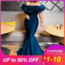 Голубое женское длинное сексуальное платье с вырезом-лодочкой, вечернее платье, платье в африканском стиле для выпускного вечера, Элегантное длинное женское платье