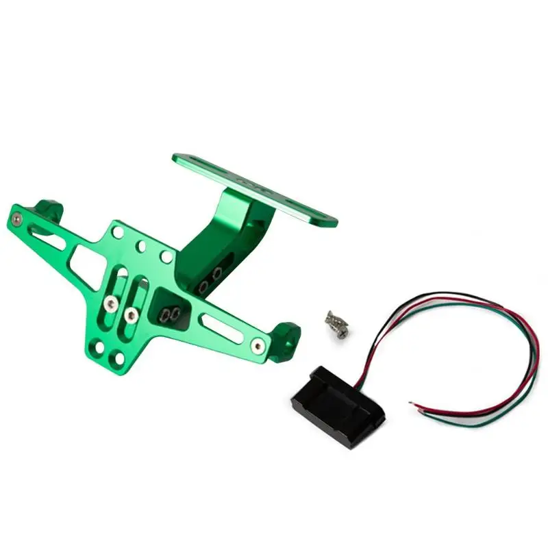 Motorcycle Aluminum Rear License Number Plate Frame Holder Bracket CNC Processing Exquisite Appearance and Process with Light