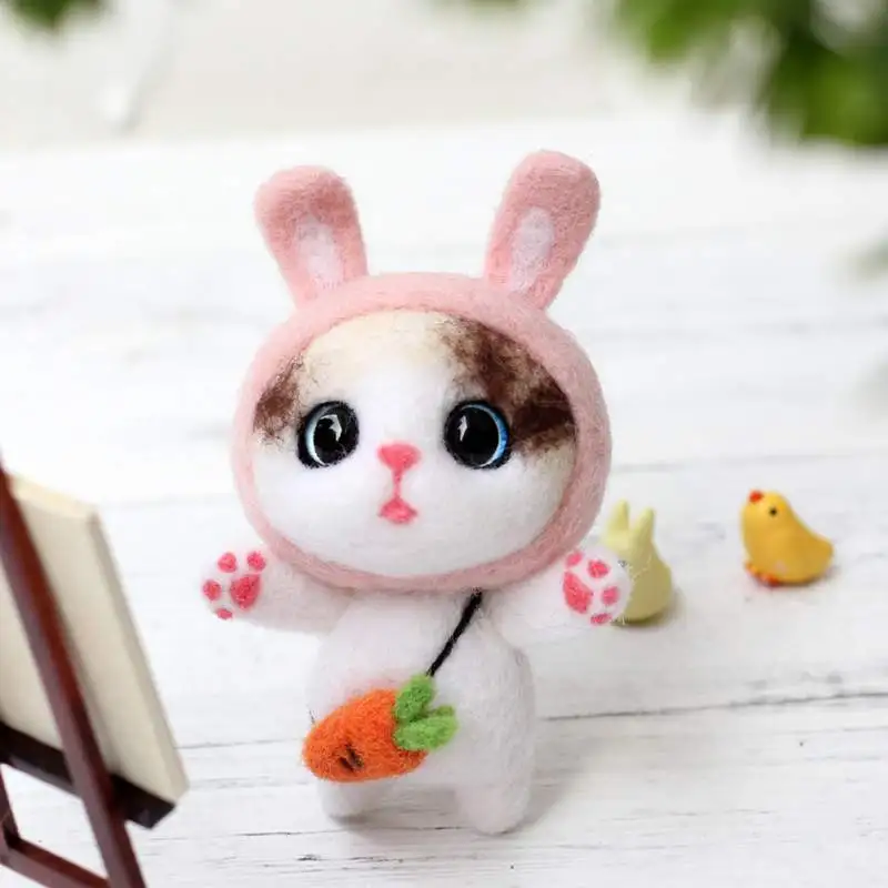 DIY набор для шерстяного валяния ручной работы иголка для рукоделия материал для валяния мешок для валяния украшения сделать инструмент - Цвет: As the picture