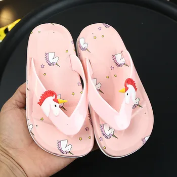 

Children Slippers Flip Flops for Girls Boys Beach Shoes 2020 New Summer Fashion Sides Baby Slipper Cartoon Print Size 24-35