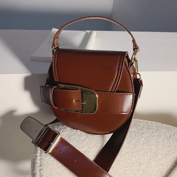 

Vintage Fashion Female Tote Round Bag 2019 New High Quality PU Leather Women's Designer Handbag Lock Shoulder Messenger Bag