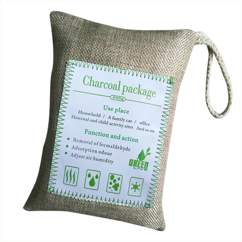 G Домашний Автомобиль бамбуковый уголь активированный уголь освежитель воздуха Запах Дезодорант случайные цвета бамбуковый уголь сумки - Цвет: G