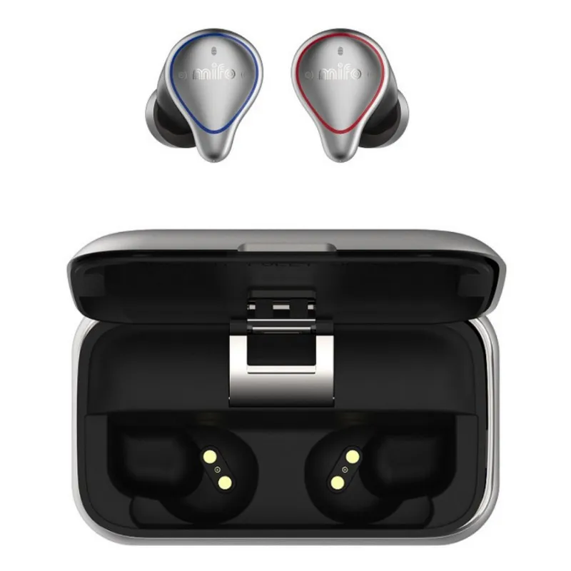 Портативный мини Беспроводной Bluetooth 5,0 наушники Водонепроницаемый пыле звука HiFi музыкальные наушники с зарядный чехол Fone De Ouvido - Color: S-Grey