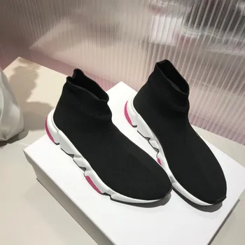 

Sweeheart 2020 knitting short boots comfortable boots fashion TPU boots stretch knit mesh boots big size 34-46