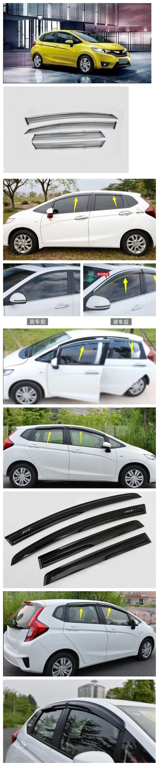 Подходит для Honda New Fit Rain Shield специальные оконные и дождевые защитные декоративные аксессуары